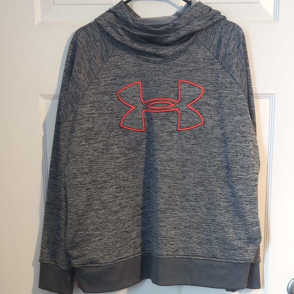 Under Armour Gray Hoodie with Red Logo